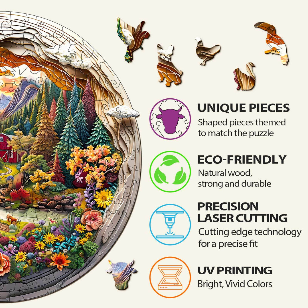 3D Farm Wooden Jigsaw Puzzle - Woodbests