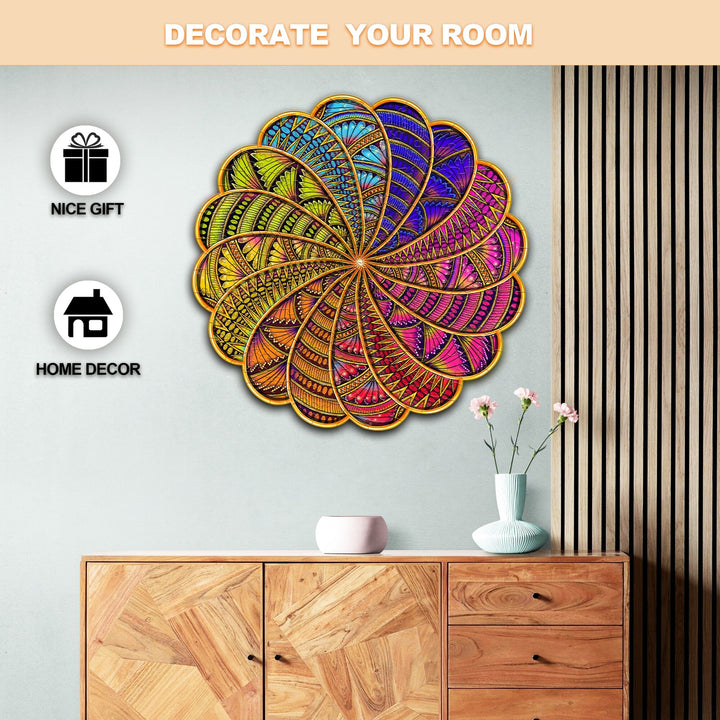 Meditations-Mandala Holzpuzzle