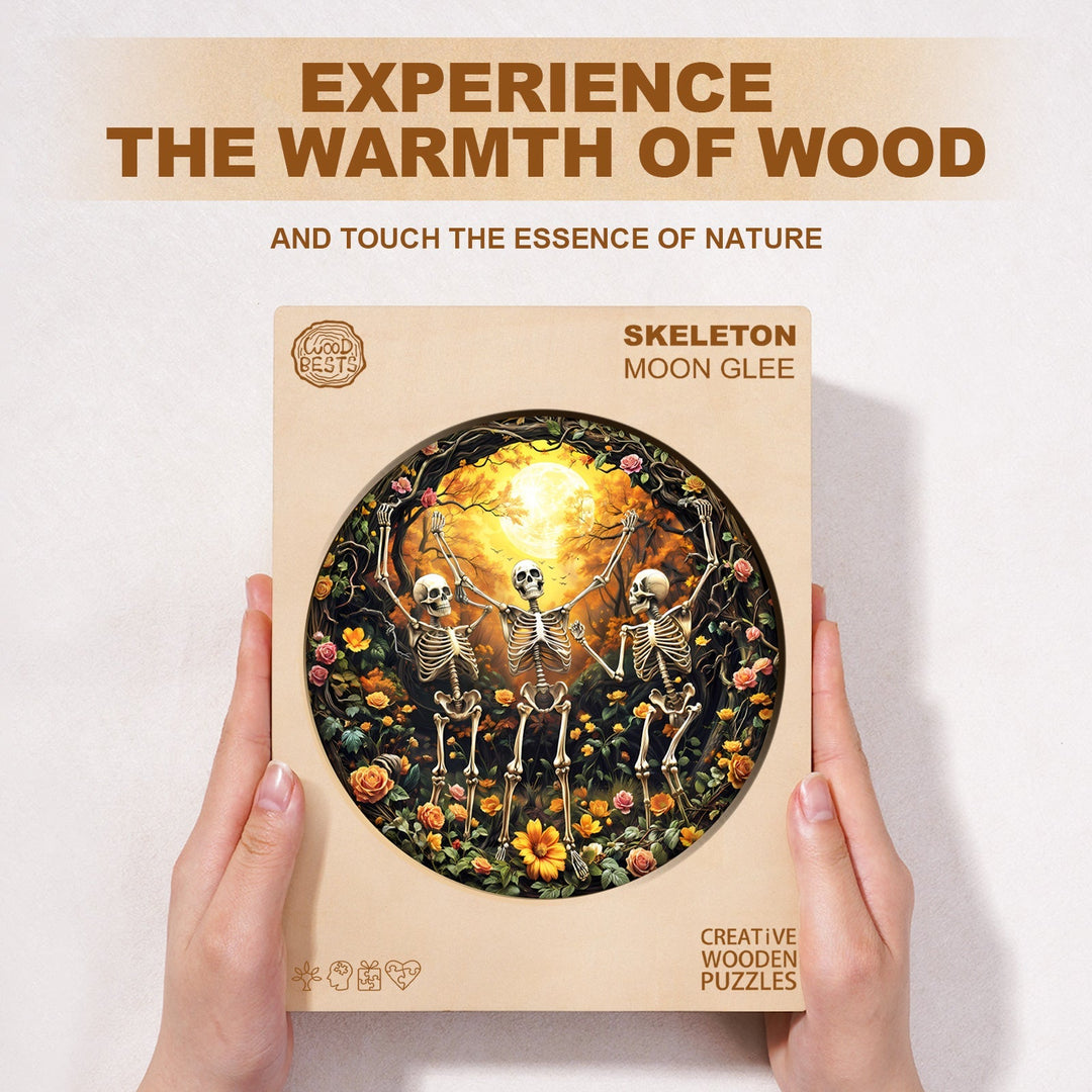 Skeleton Moon Glee Wooden Jigsaw Puzzle