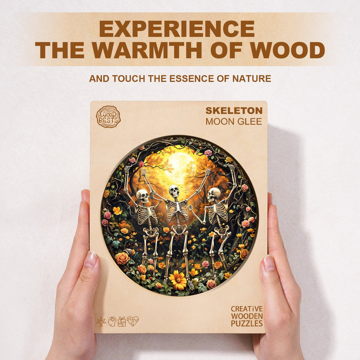 Skeleton Moon Glee Wooden Jigsaw Puzzle