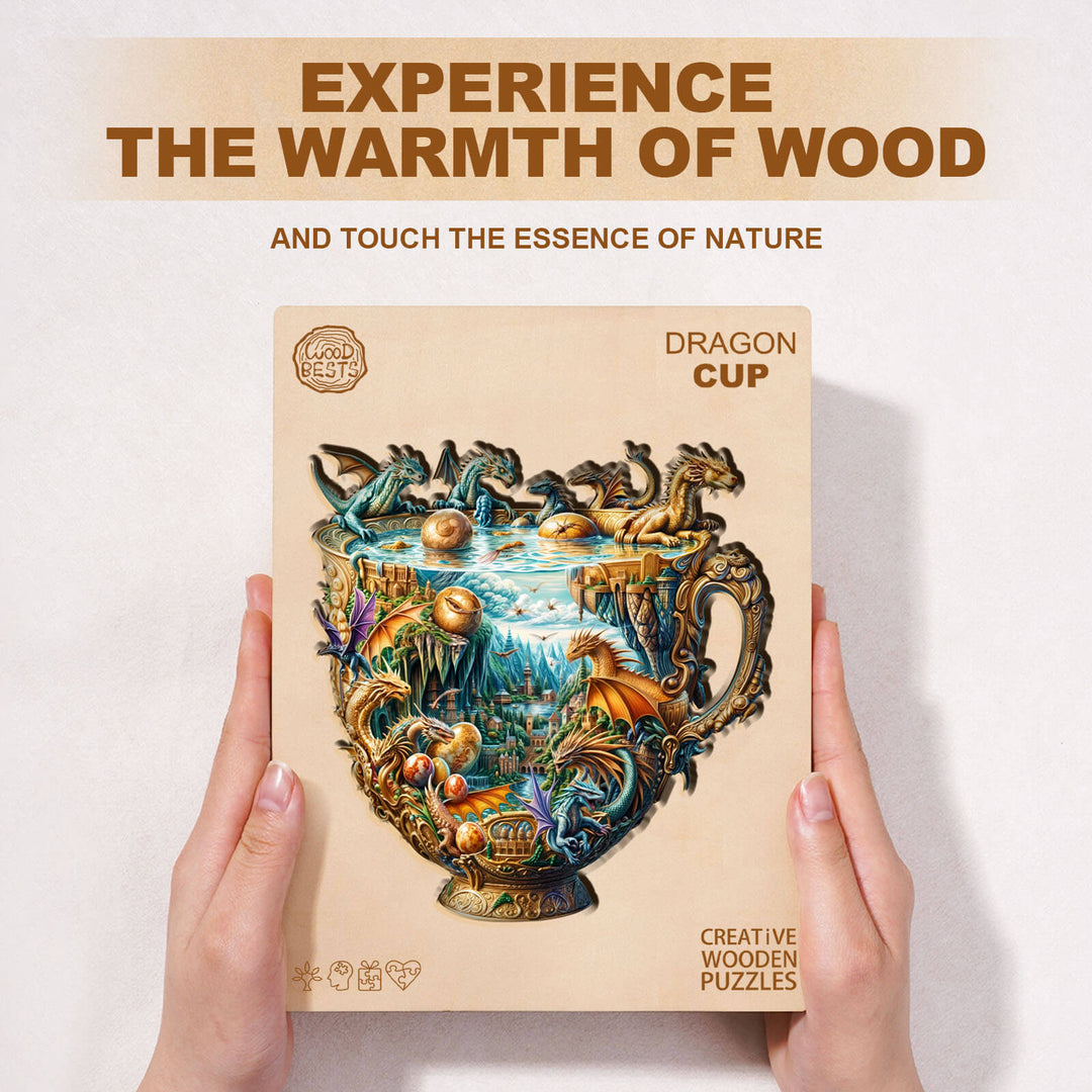 Dragon cup Wooden Jigsaw Puzzle