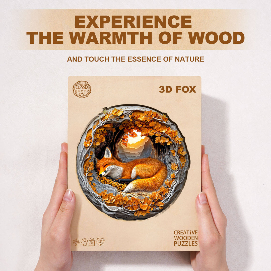 3D Fuchs Holzpuzzle