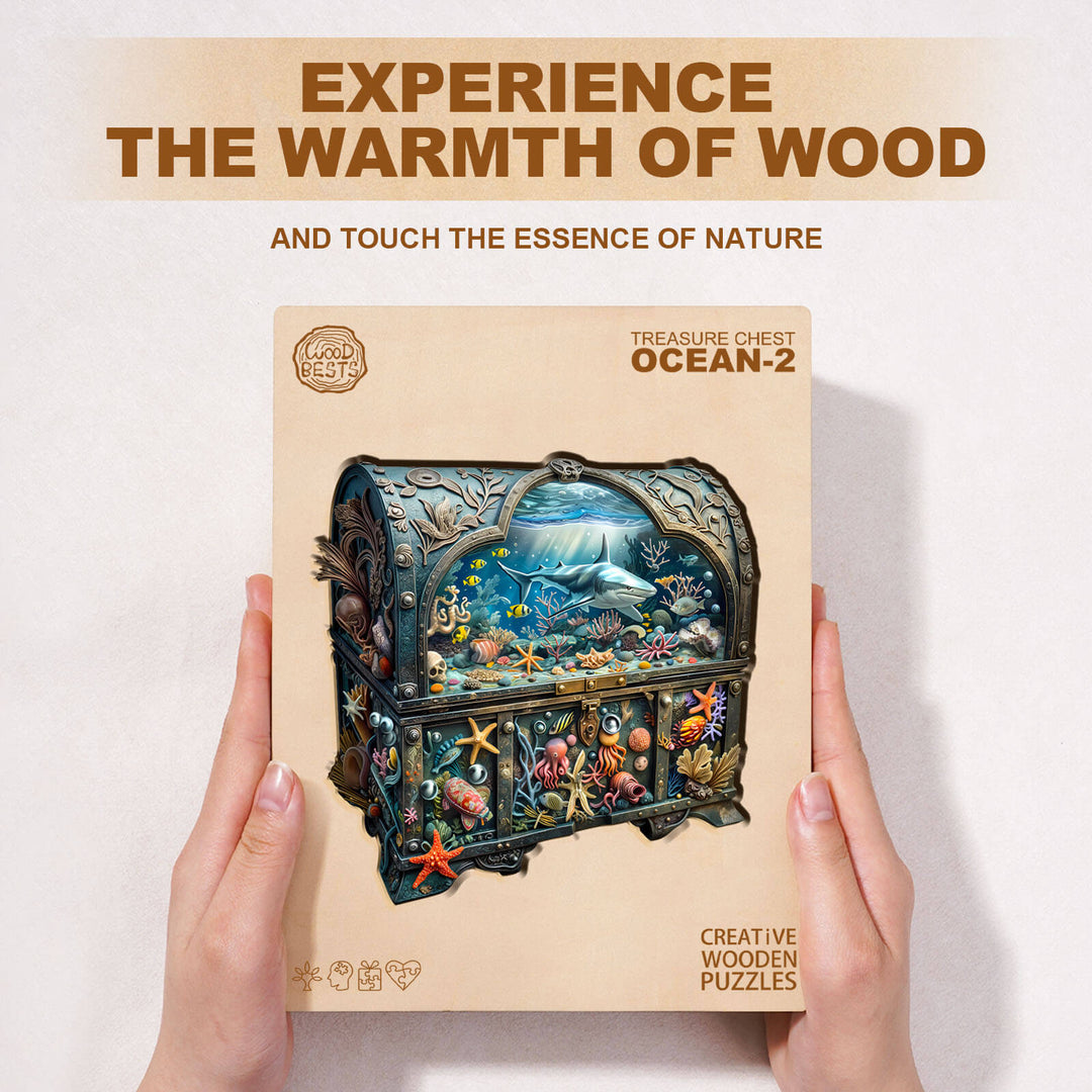 3D-Schatztruhe-Ozean-2 Holzpuzzle