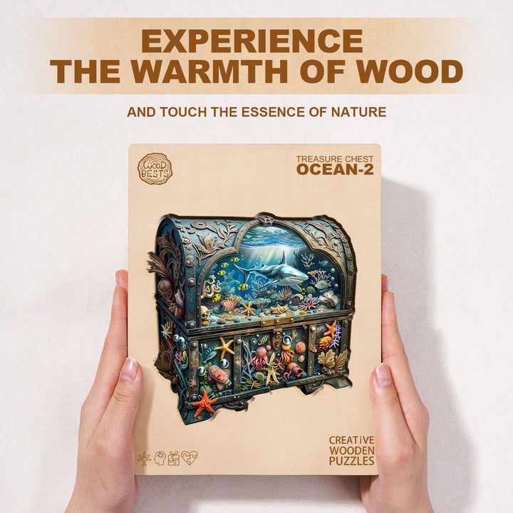 3D-Schatztruhe-Ozean-2 Holzpuzzle