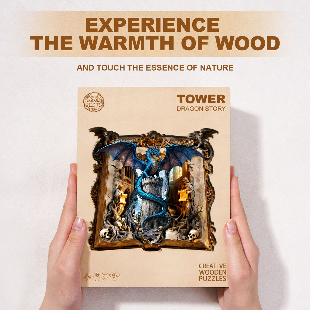 Tower Dragon Story Holzpuzzle