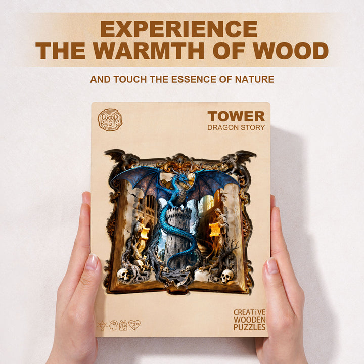Tower Dragon Story Holzpuzzle