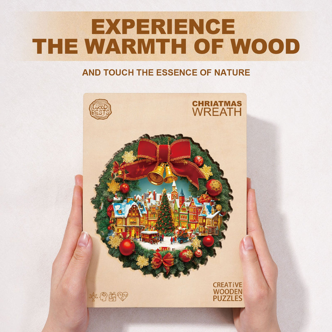 Weihnachtskranz Holzpuzzle