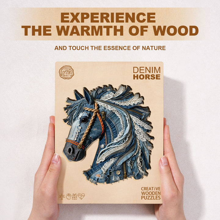 Denim Horse Holzpuzzle