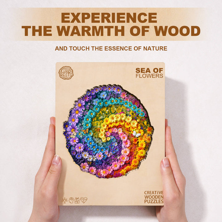 Blumenmeer Holzpuzzle