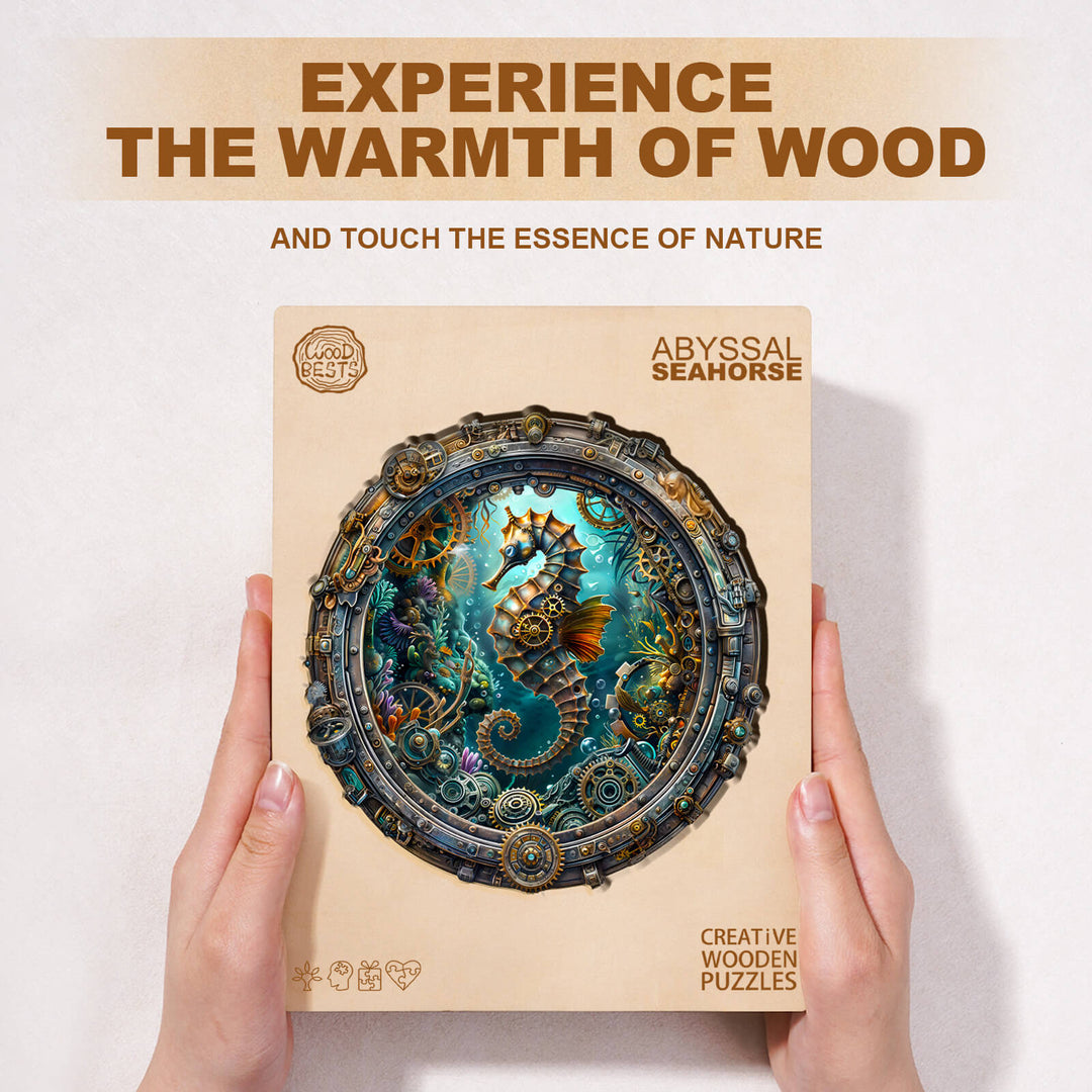 Tiefsee-Seepferdchen Holzpuzzle