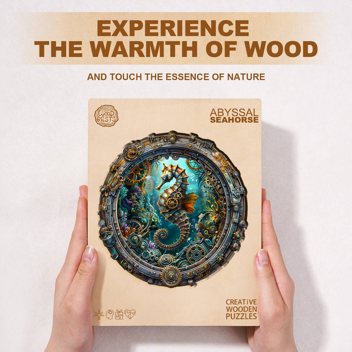 Tiefsee-Seepferdchen Holzpuzzle