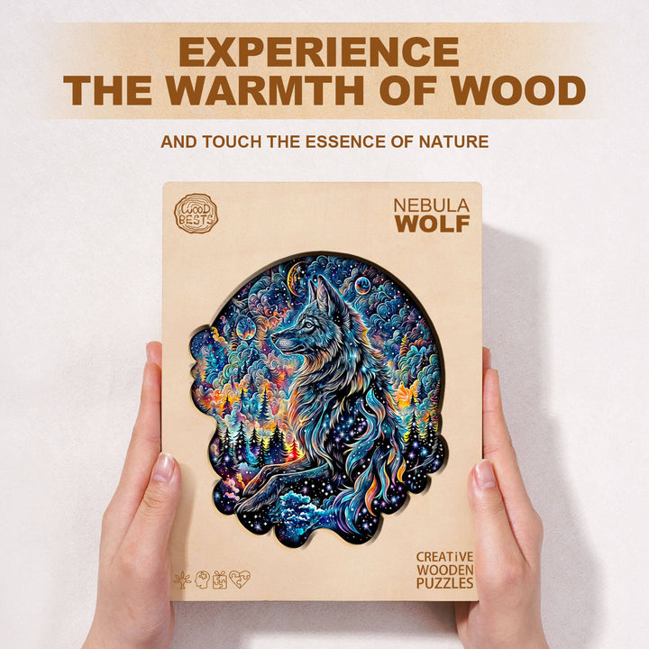 Nebelwolf Holzpuzzle