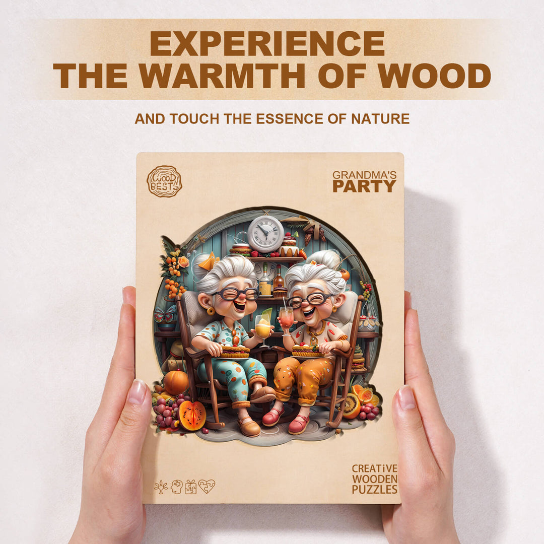 Grandma's Party Wooden Jigsaw Puzzle
