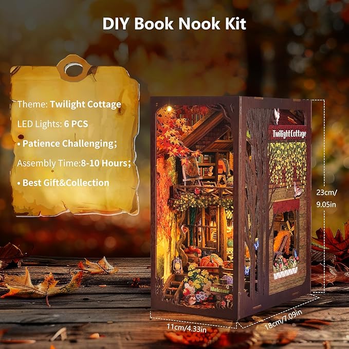 Dämmerungshäuschen - 3D Bücherregal-Diorama zum Selberbauen