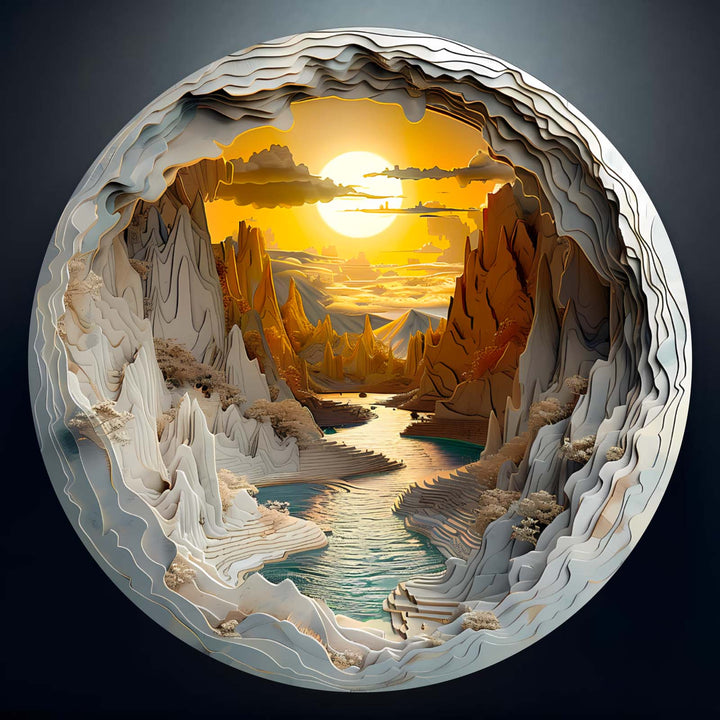 3D vision inside the cave-1 Wooden Jigsaw Puzzle - By Woodbests