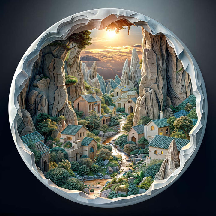 3D vision inside the cave-2 Wooden Jigsaw Puzzle - By Woodbests