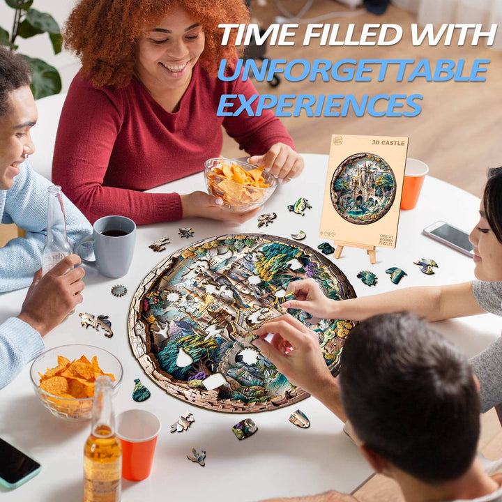 3D Castle Wooden Jigsaw Puzzle - Woodbests