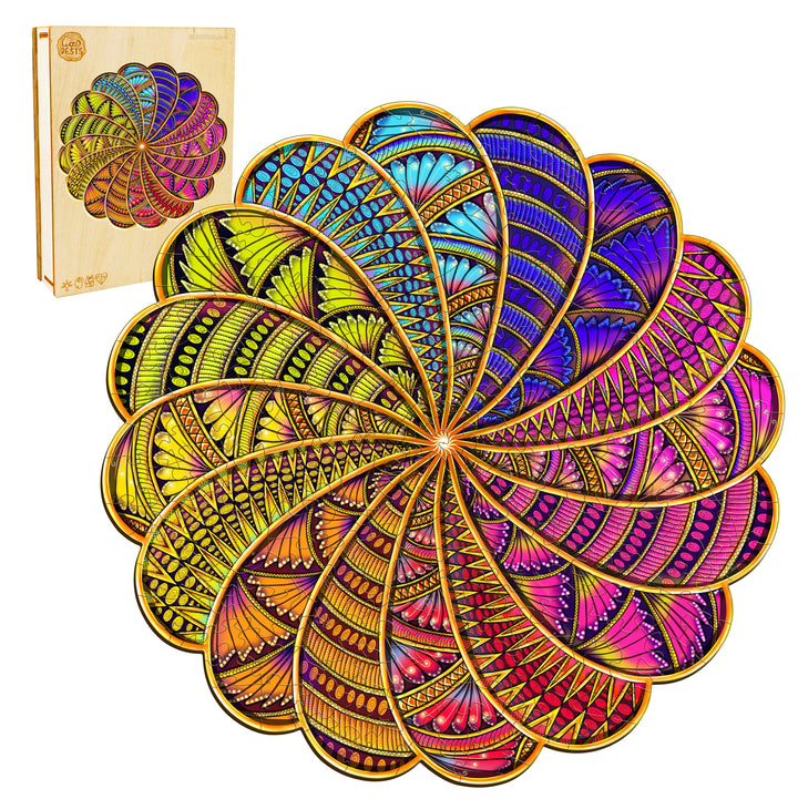 Meditations-Mandala Holzpuzzle