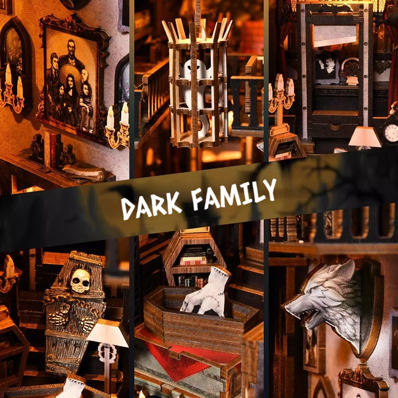 Dunkle Familienehre - 3D Bücherregal-Diorama zum Selberbauen