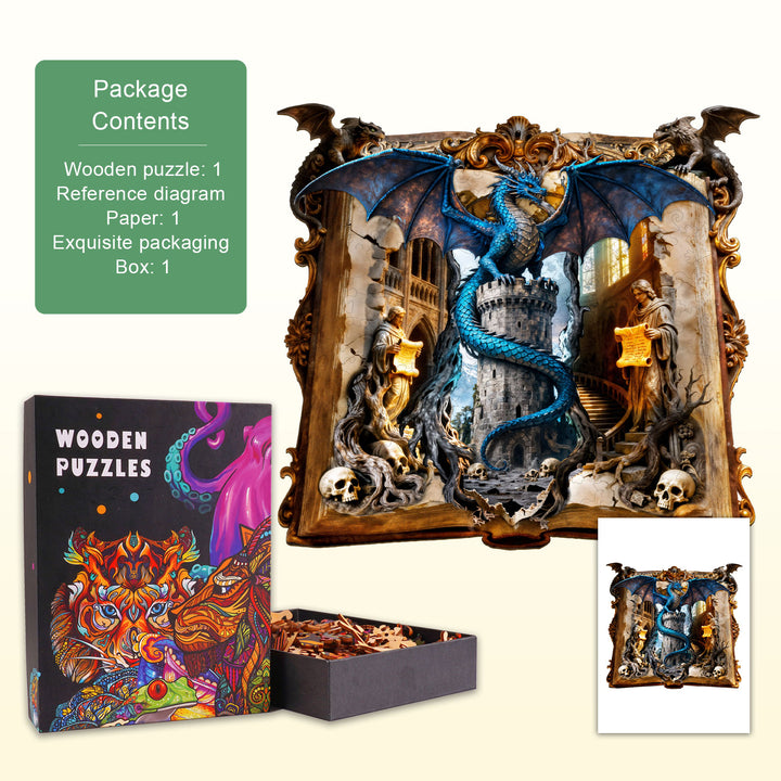 Tower Dragon Story Holzpuzzle
