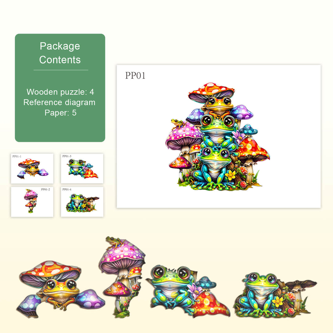 Party Puzzle-Froschfamilien