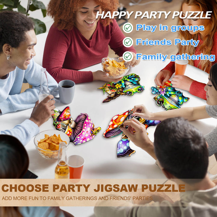 Party Puzzle-Froschfamilien