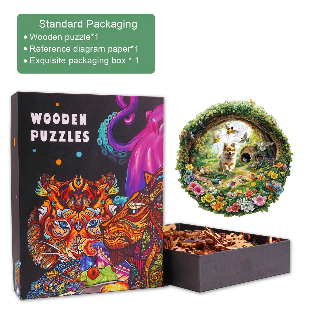 Frühlingsvögel Holzpuzzle