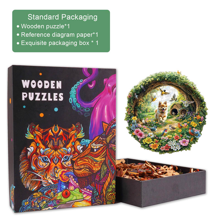 Frühlingsvögel Holzpuzzle