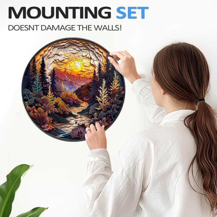 3D Sunset Forest Wooden Jigsaw Puzzle - Woodbests