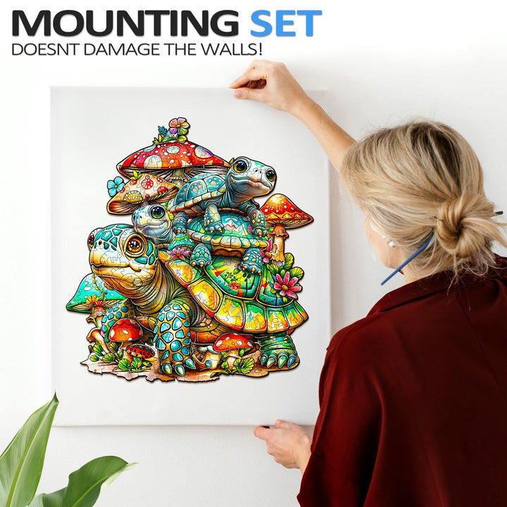 Turtle family Wooden Jigsaw Puzzle - By Woodbests