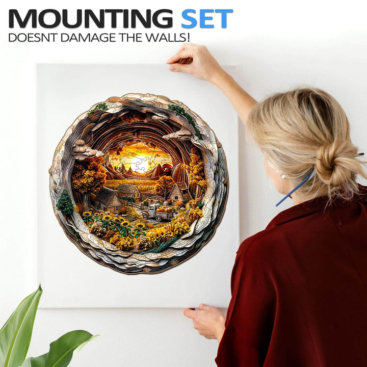 3D Autumn Farm-1 Wooden Jigsaw Puzzle - Woodbests