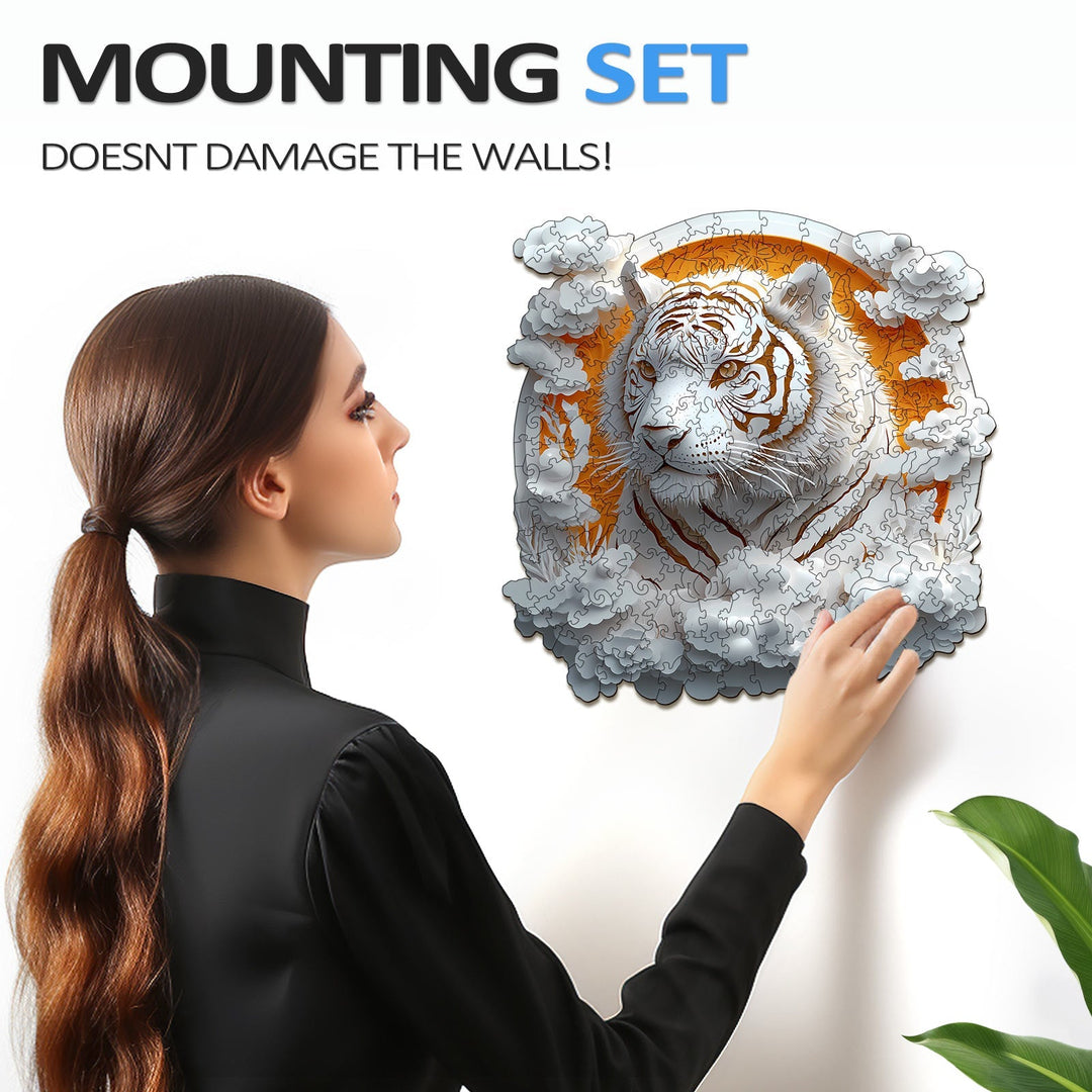 3D Paper Tiger Wooden Jigsaw Puzzle - By Woodbests