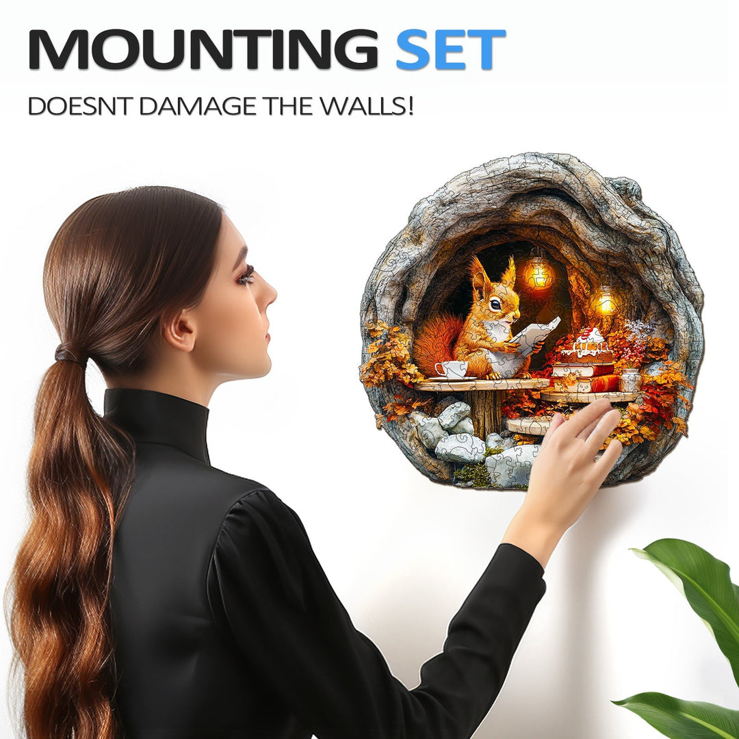 3D Burrow Squirrel Wooden Jigsaw Puzzle - By Woodbests