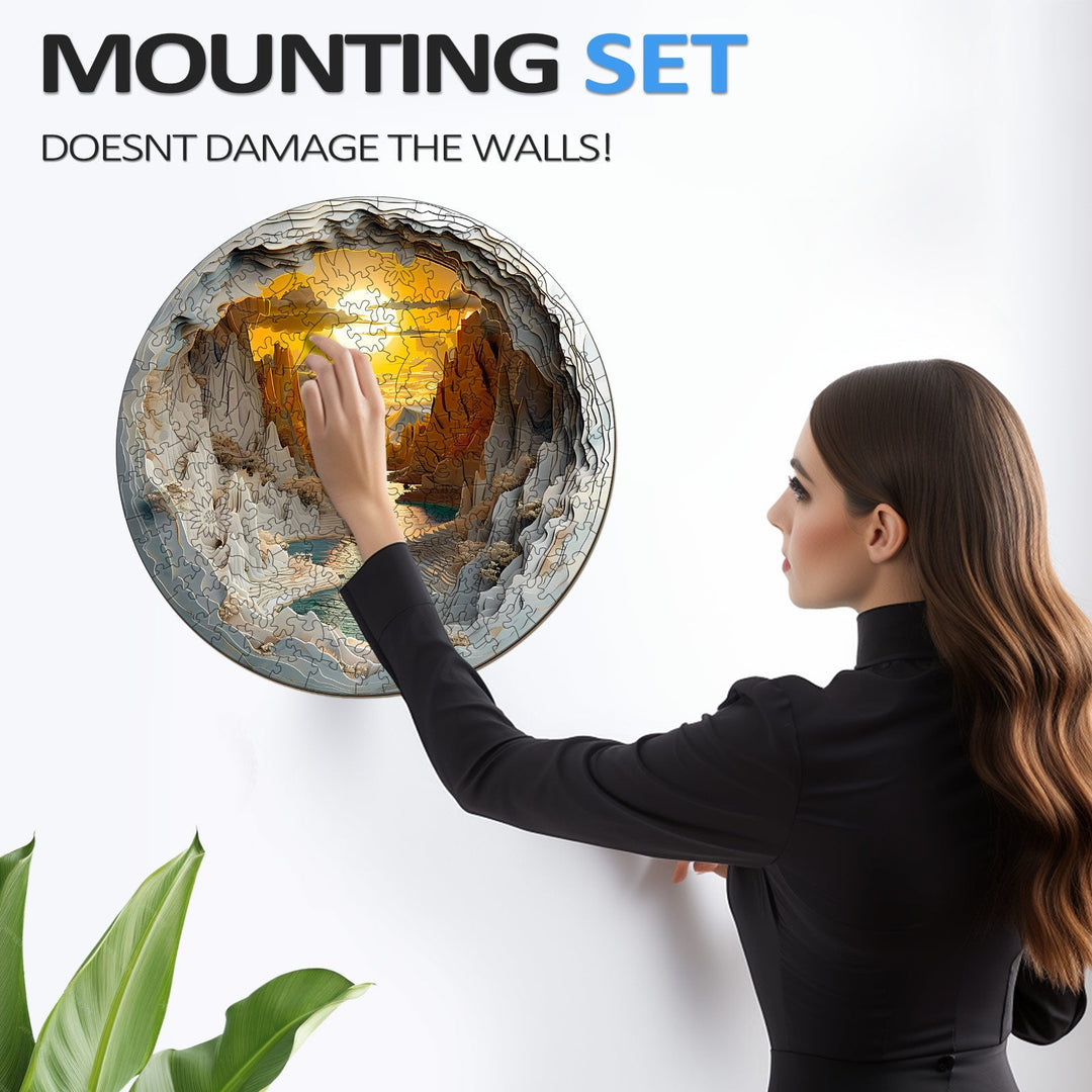 3D vision inside the cave-1 Wooden Jigsaw Puzzle - By Woodbests