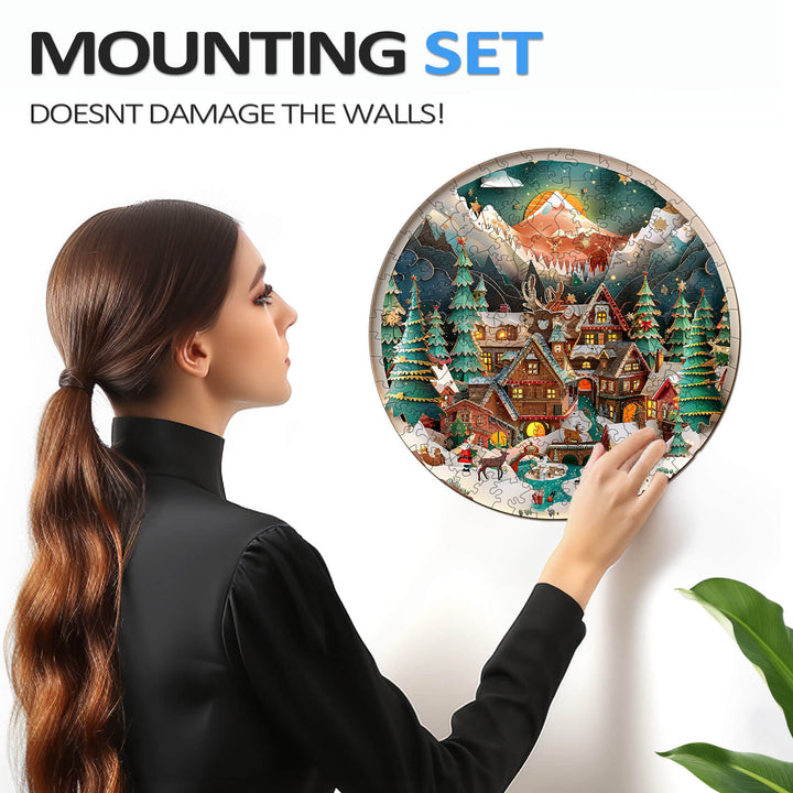 3D Christmas Town Wooden Jigsaw Puzzle - Woodbests