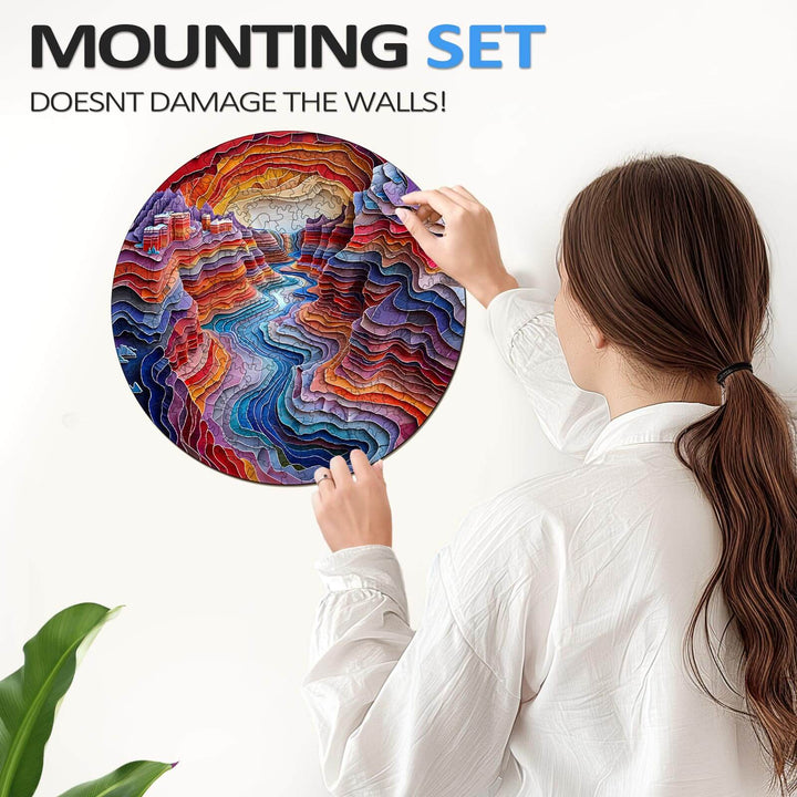 3D Colorful Canyon Wooden Jigsaw Puzzle - Woodbests