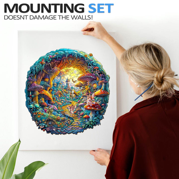 3D Mushroom Village Wooden Jigsaw Puzzle - By Woodbests