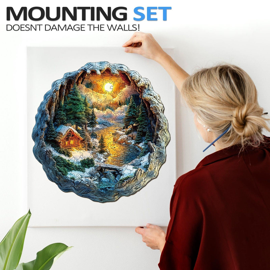 3D Winter Scene Wooden Jigsaw Puzzle - By Woodbests