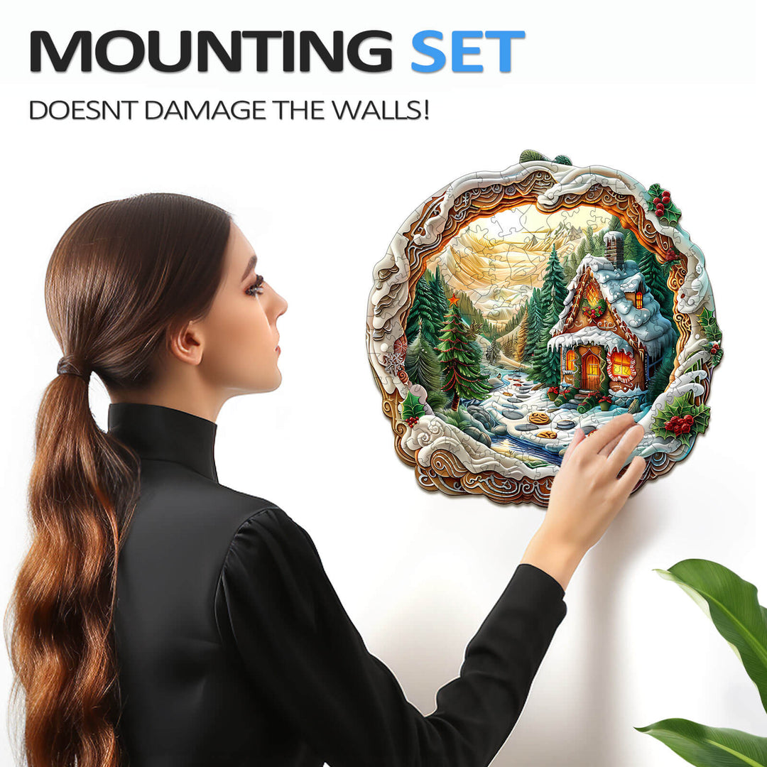 3D Christmas House-1 Wooden Jigsaw Puzzle - By Woodbests