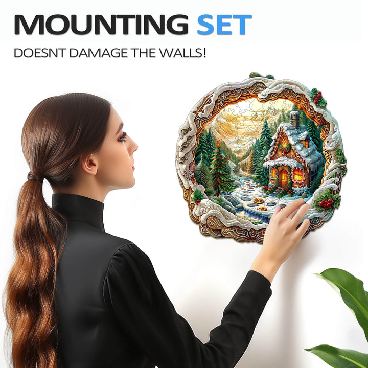 3D Christmas House-1 Wooden Jigsaw Puzzle - By Woodbests