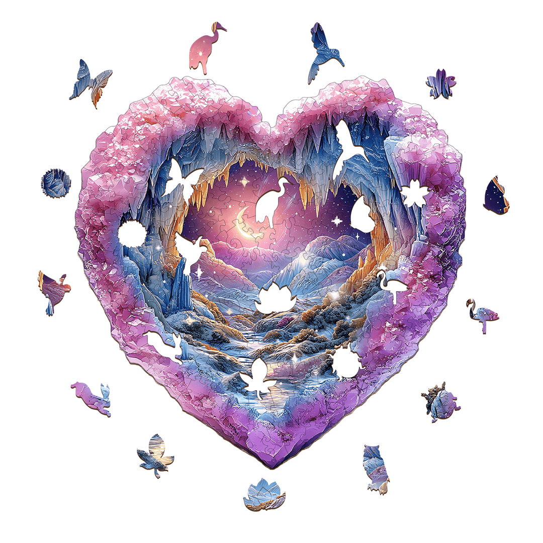 Romantisches Sternen Holzpuzzle