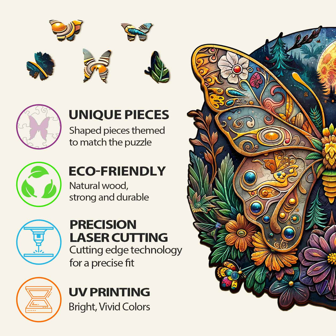 Ancient Butterfly-1 Wooden Jigsaw Puzzle - By Woodbests