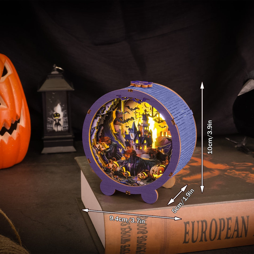 Halloween Schloss - 3D Holz Nachtlicht Bausatz
