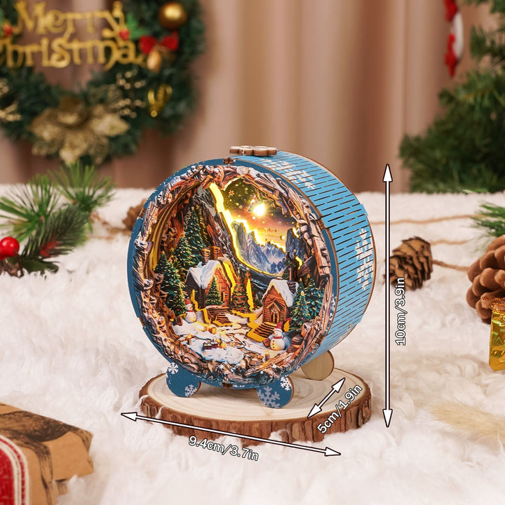 Weihnachtsdorf - 3D Holz Nachtlicht Bausatz