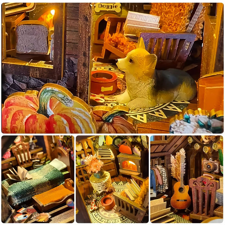 Dämmerungshäuschen - 3D Bücherregal-Diorama zum Selberbauen