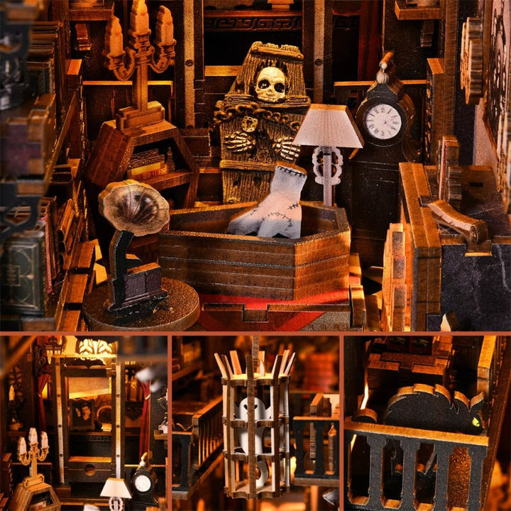 Dunkle Familienehre - 3D Bücherregal-Diorama zum Selberbauen