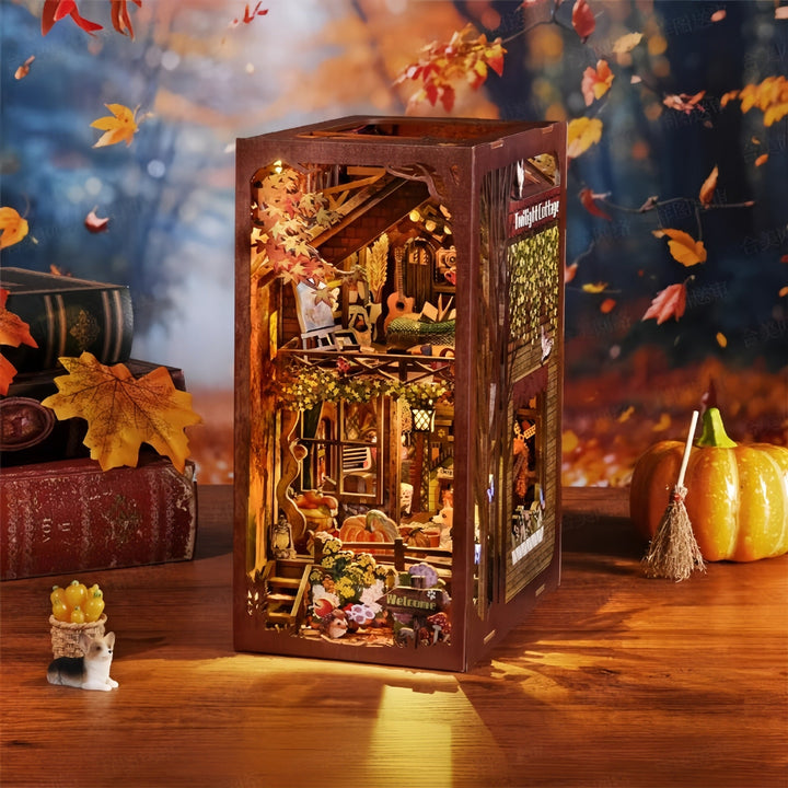 Dämmerungshäuschen - 3D Bücherregal-Diorama zum Selberbauen