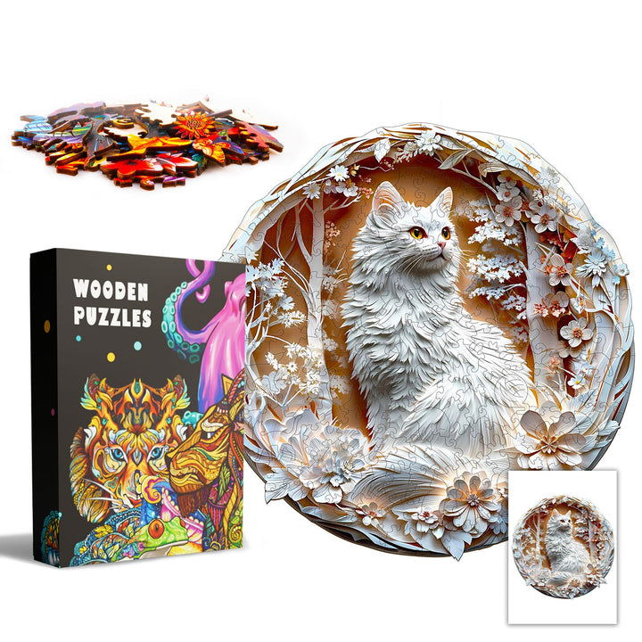 Katze 3 Holzpuzzle