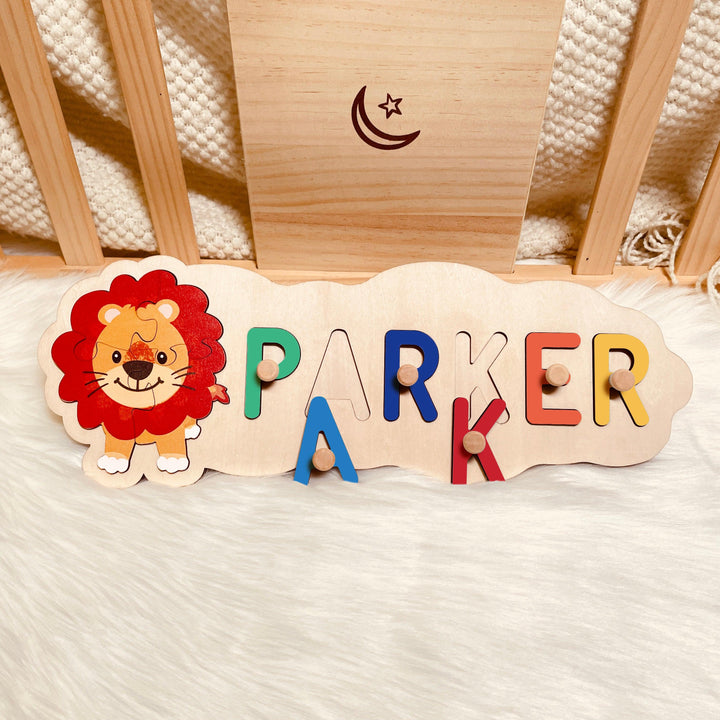 Personalized Baby Name Puzzle And Animal Puzzle-Woodbests