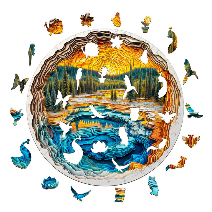 Vulkanherz Holzpuzzle